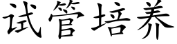 试管培养 (楷体矢量字库)