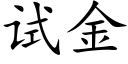 試金 (楷體矢量字庫)