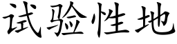 試驗性地 (楷體矢量字庫)