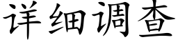 详细调查 (楷体矢量字库)