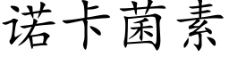 诺卡菌素 (楷体矢量字库)