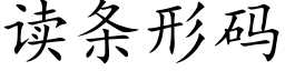 读条形码 (楷体矢量字库)