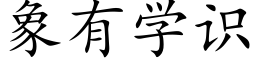 象有学识 (楷体矢量字库)