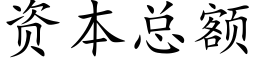 資本總額 (楷體矢量字庫)