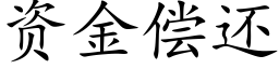 資金償還 (楷體矢量字庫)