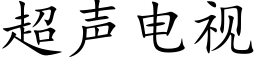 超声电视 (楷体矢量字库)