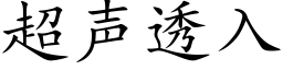 超声透入 (楷体矢量字库)