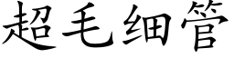 超毛细管 (楷体矢量字库)