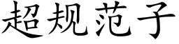 超规范子 (楷体矢量字库)