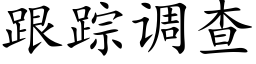 跟踪调查 (楷体矢量字库)