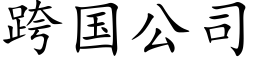 跨國公司 (楷體矢量字庫)