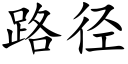 路径 (楷体矢量字库)