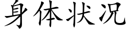 身體狀況 (楷體矢量字庫)