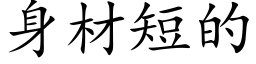 身材短的 (楷体矢量字库)