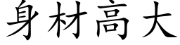 身材高大 (楷体矢量字库)