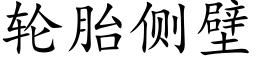 輪胎側壁 (楷體矢量字庫)