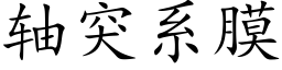 轴突系膜 (楷体矢量字库)