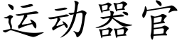 運動器官 (楷體矢量字庫)