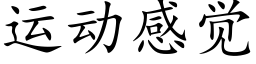 运动感觉 (楷体矢量字库)