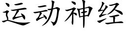 運動神經 (楷體矢量字庫)