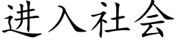 进入社会 (楷体矢量字库)