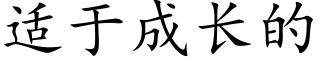 适于成长的 (楷体矢量字库)