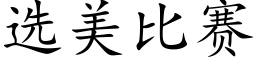 选美比赛 (楷体矢量字库)