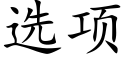 选项 (楷体矢量字库)