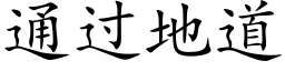 通過地道 (楷體矢量字庫)