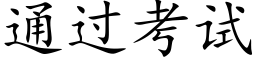 通过考试 (楷体矢量字库)