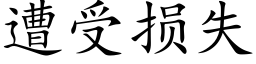 遭受损失 (楷体矢量字库)