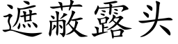 遮蔽露头 (楷体矢量字库)