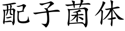 配子菌体 (楷体矢量字库)