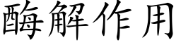 酶解作用 (楷體矢量字庫)