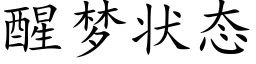 醒梦状态 (楷体矢量字库)