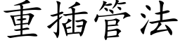 重插管法 (楷体矢量字库)