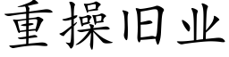 重操旧业 (楷体矢量字库)