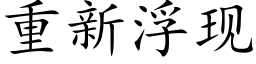 重新浮现 (楷体矢量字库)