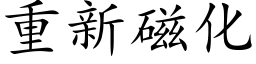 重新磁化 (楷體矢量字庫)