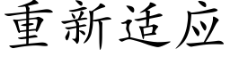 重新适应 (楷体矢量字库)