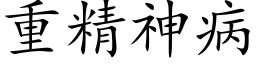 重精神病 (楷体矢量字库)