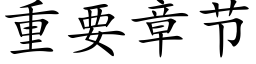 重要章节 (楷体矢量字库)