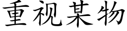 重视某物 (楷体矢量字库)