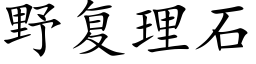 野複理石 (楷體矢量字庫)