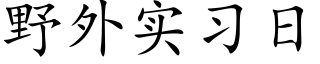 野外实习日 (楷体矢量字库)