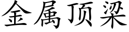 金属顶梁 (楷体矢量字库)