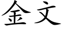 金文 (楷体矢量字库)