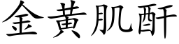 金黄肌酐 (楷体矢量字库)