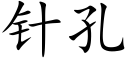 针孔 (楷体矢量字库)