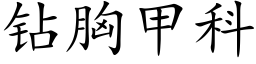 钻胸甲科 (楷体矢量字库)